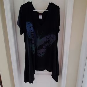 Shark bite pattern Butterfly Shirt